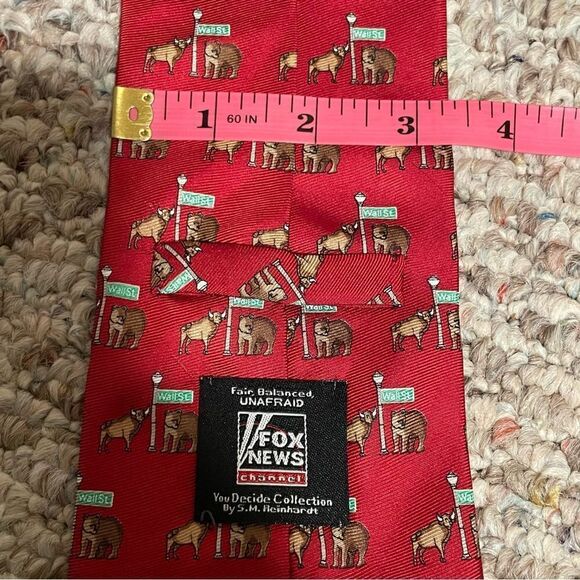 Fox News Channel Wall Street Bull & Bear You Decide Collection Men’s Neck Tie - Picture 6 of 6